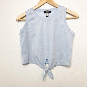 Aqua Girls tie front crop top tank XL
